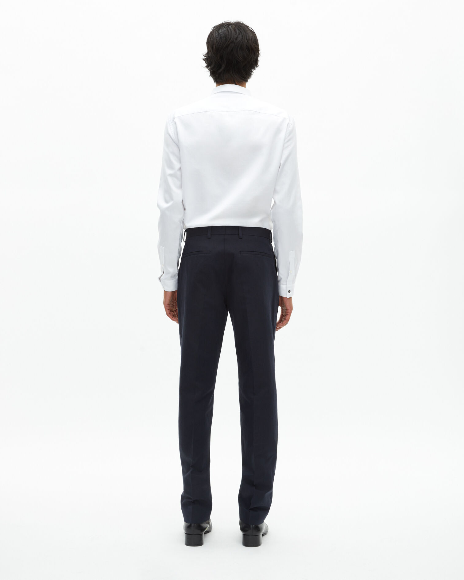 Navy blue straight suit pants, NAVY, hi-res image number null
