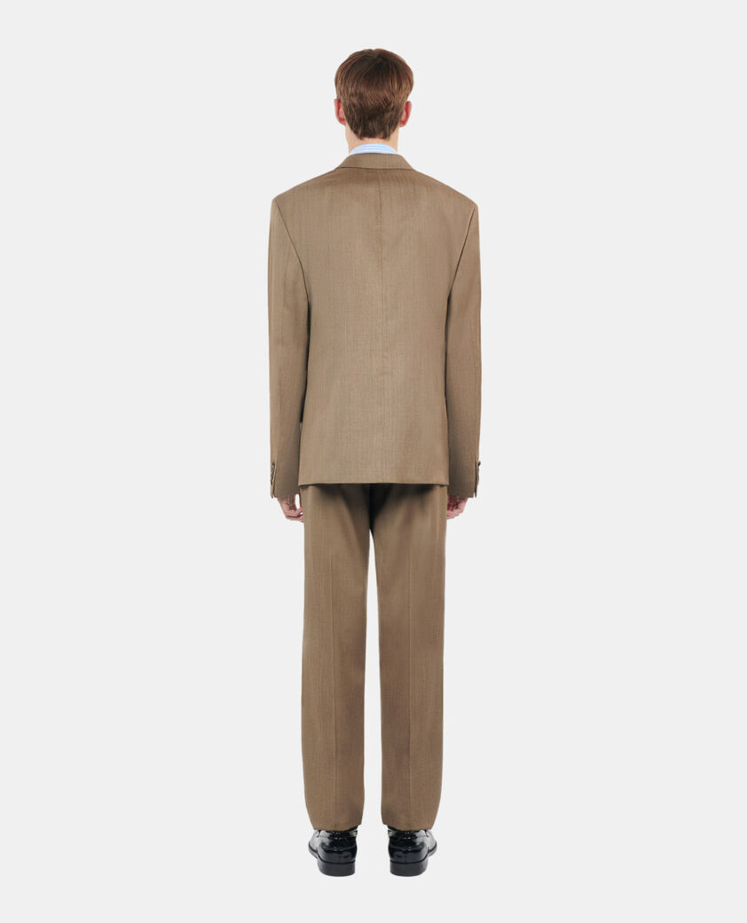 The Kooples HOMME BROWN veste de costume en laine marron clair