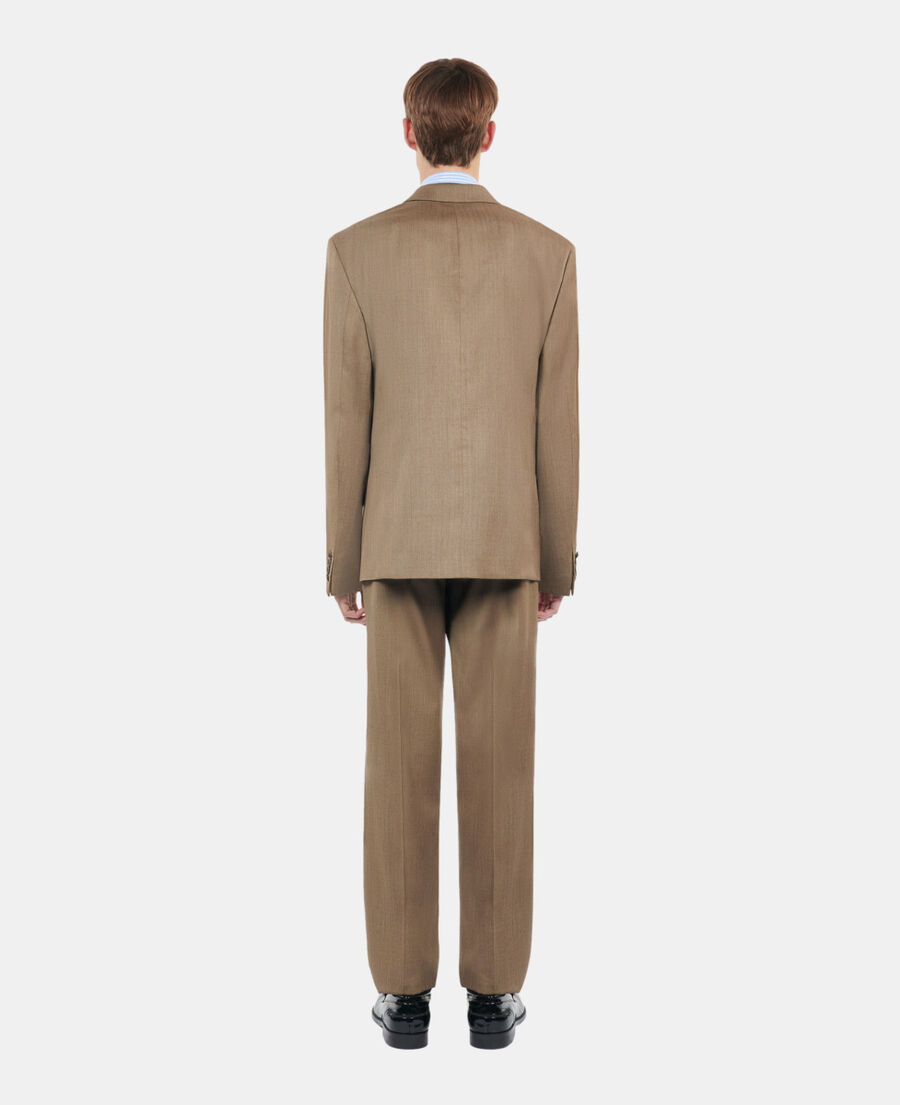 The Kooples HOMME BROWN veste de costume en laine marron clair