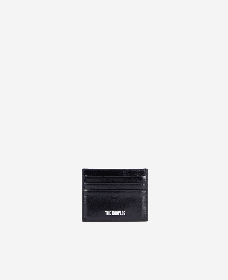 The Kooples DAMEN BLACK amelia kartenhalter aus schwarzem leder