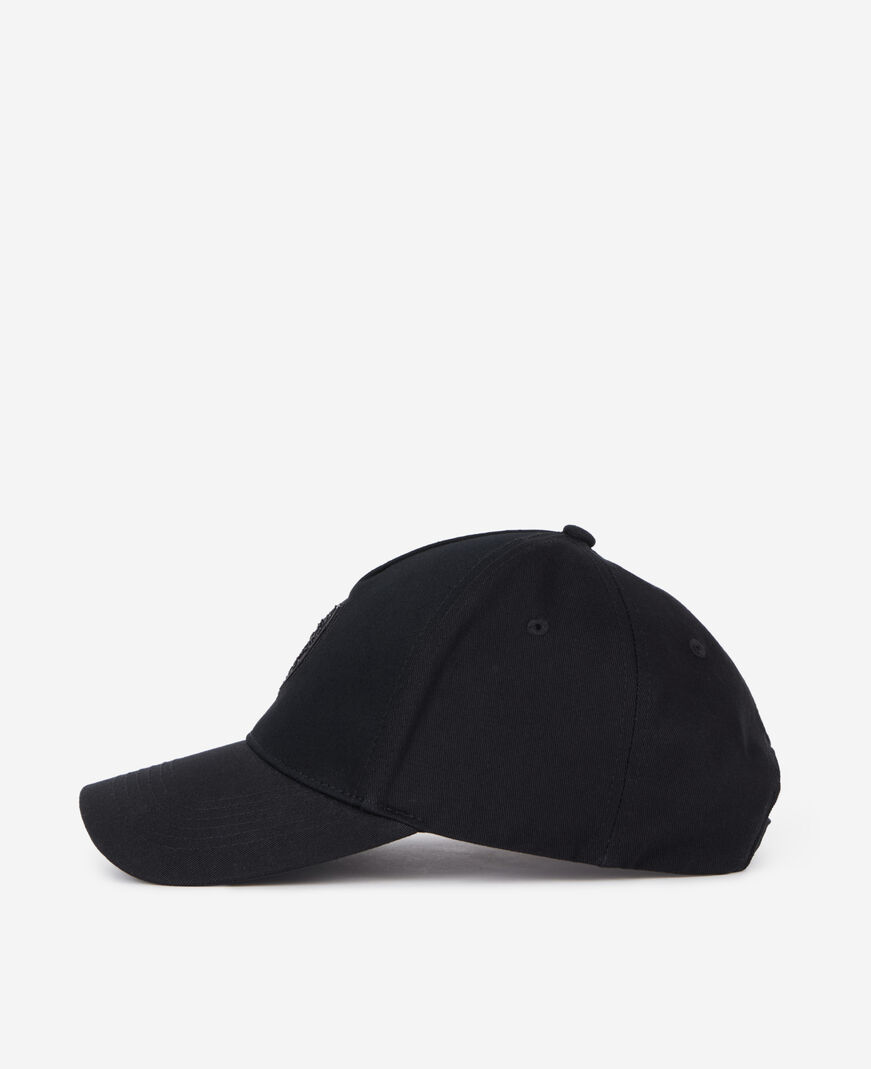 The Kooples MIXED BLACK black cap with blazon patch