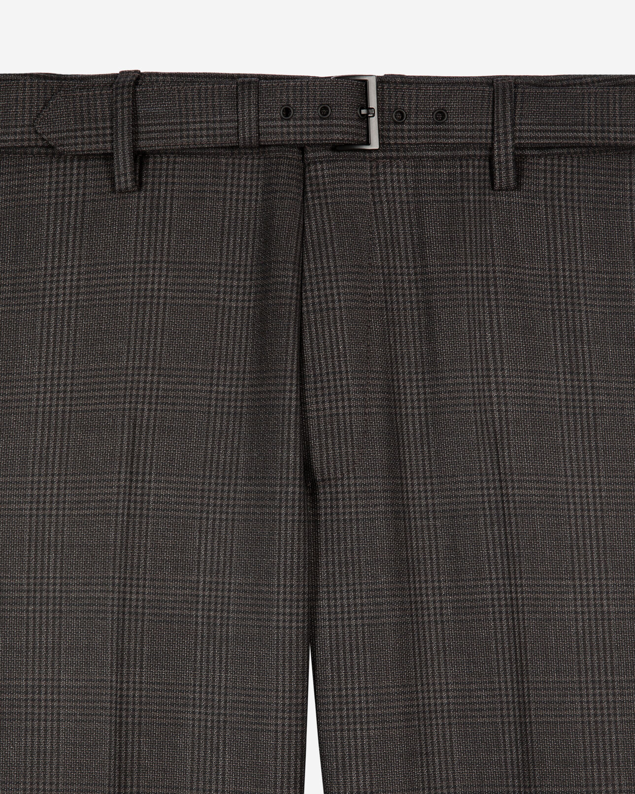 The Kooples HOMME DARK GREY pantalon de costume en laine prince de galles gris
