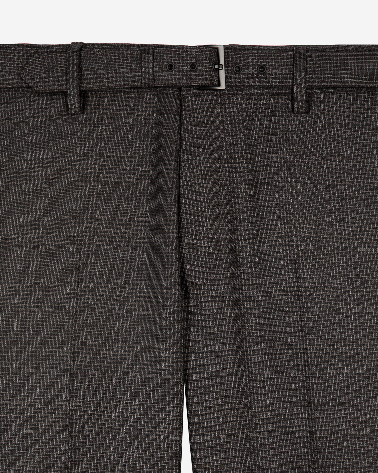 Pantalon de costume en laine prince de Galles gris, DARK GREY, hi-res image number null