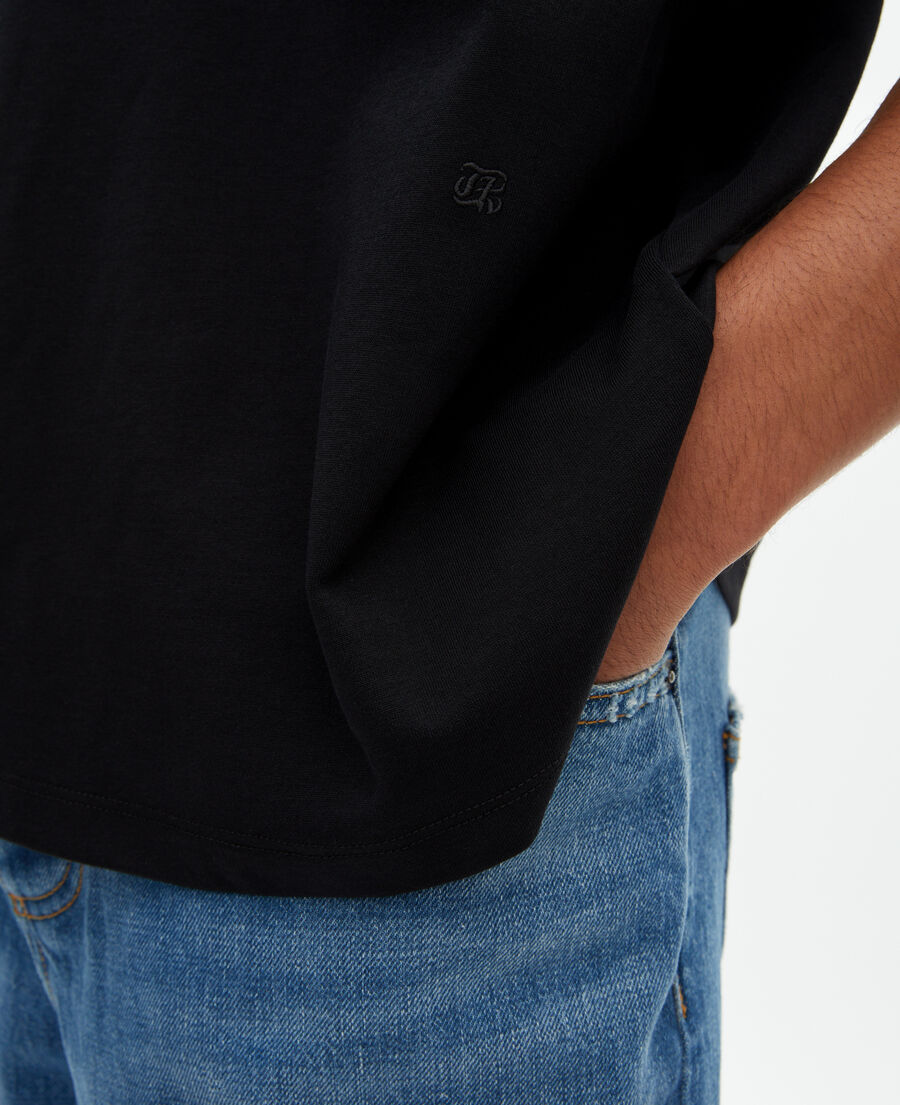 The Kooples HOMBRE BLACK camiseta negra lisa grande mixta