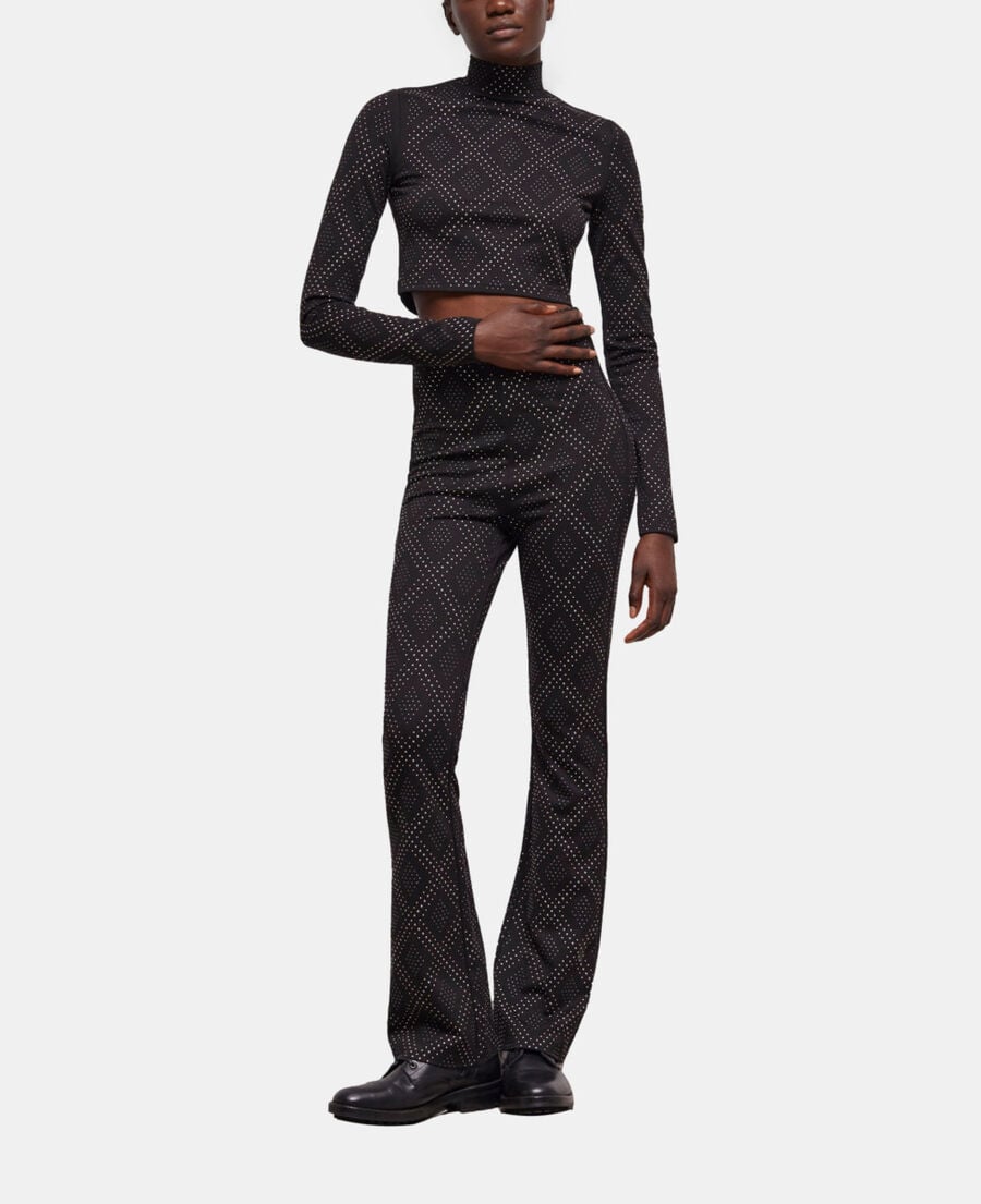 The Kooples DAMEN BLACK schwarzes top mit strassbesatz