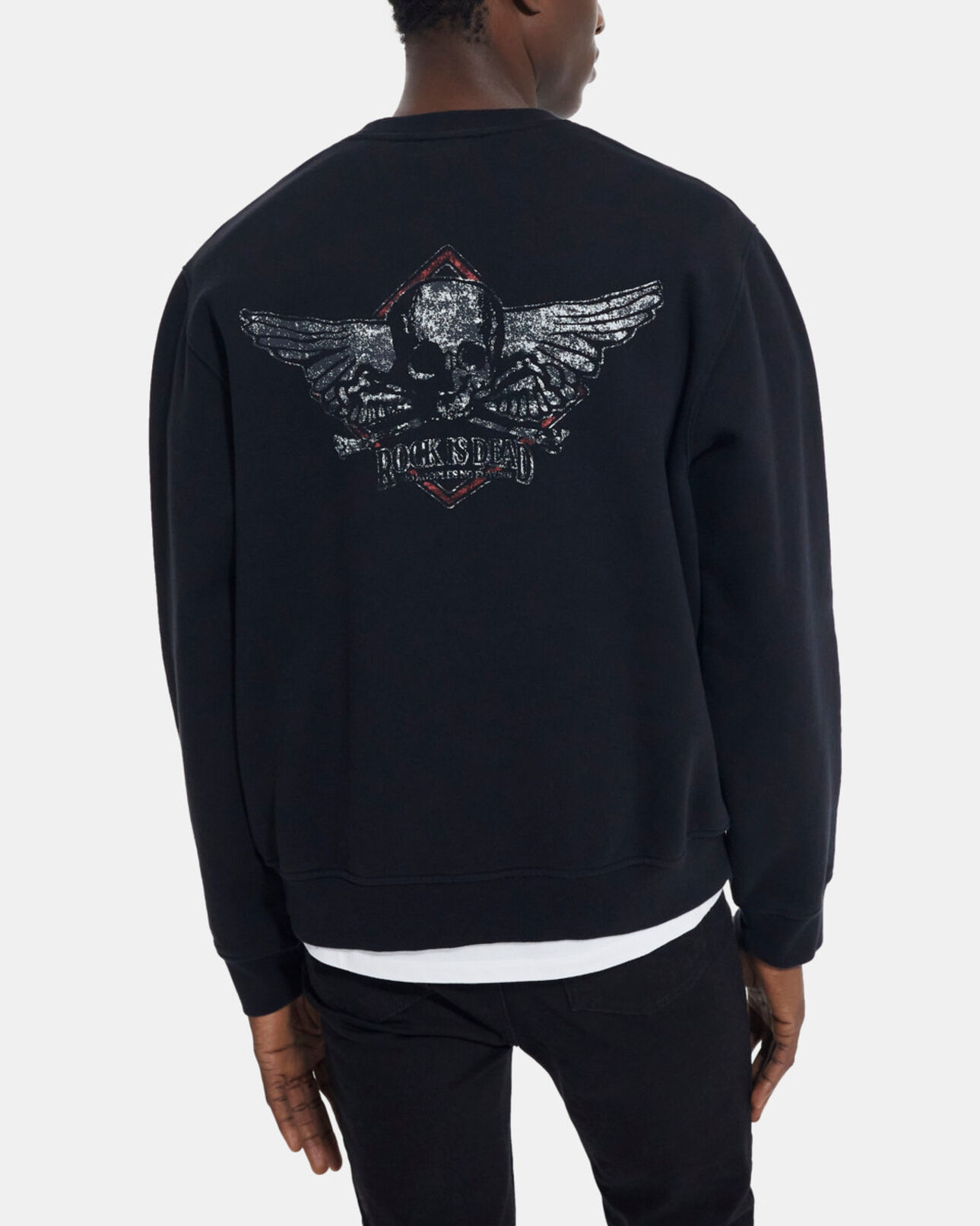 The Kooples MEN BLACK WASHED gray sweatshirt