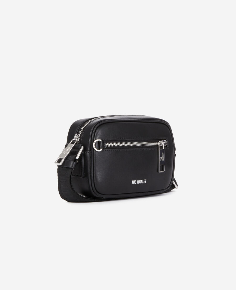 The Kooples HOMME BLACK sac messenger small en cuir noir