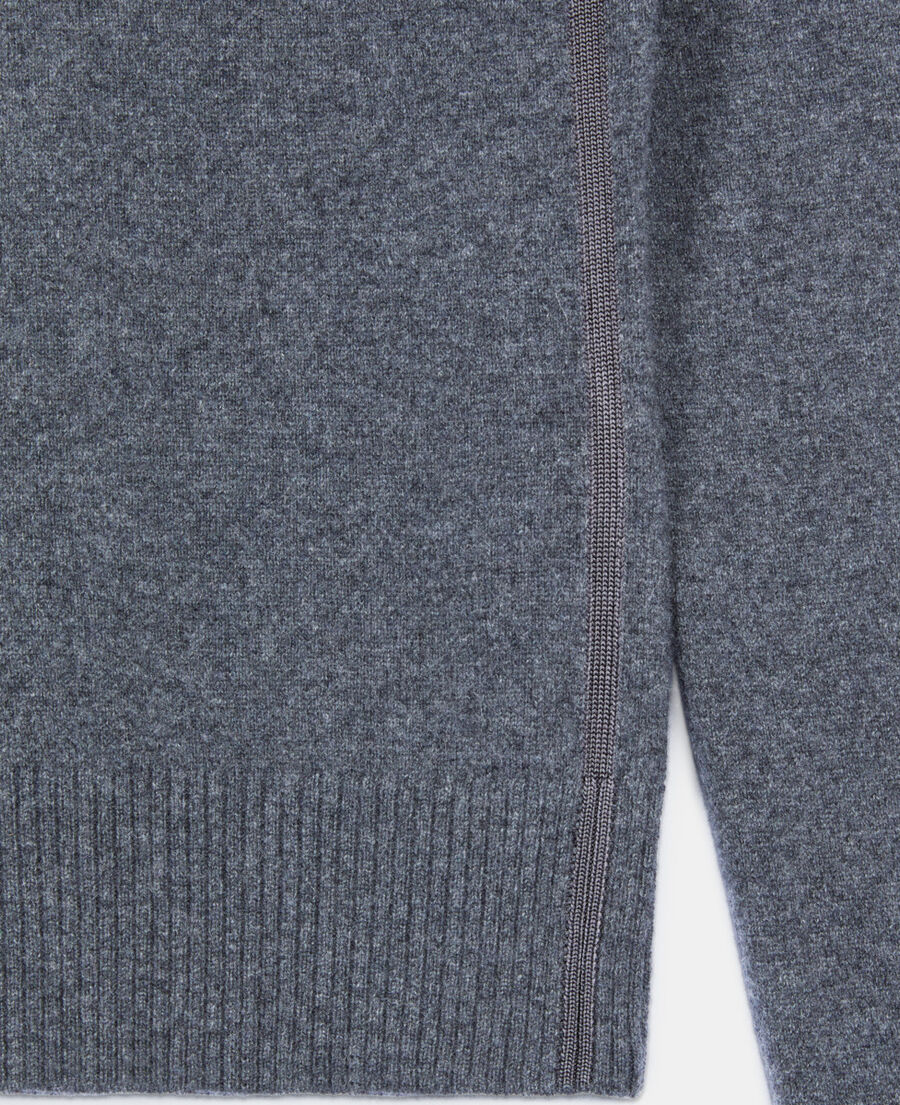 The Kooples F ANTHRACITE MELANGE grey cashmere sweater
