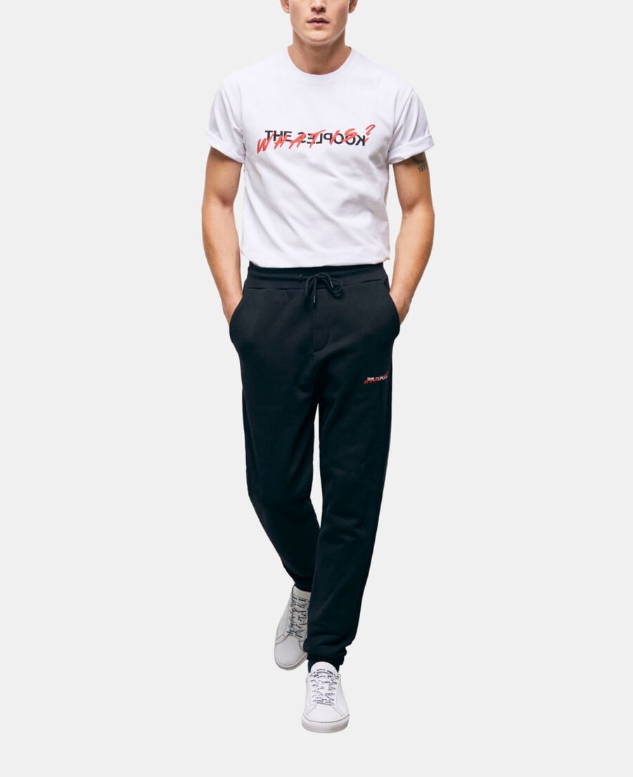 The Kooples H BLACK black joggers with what is print
