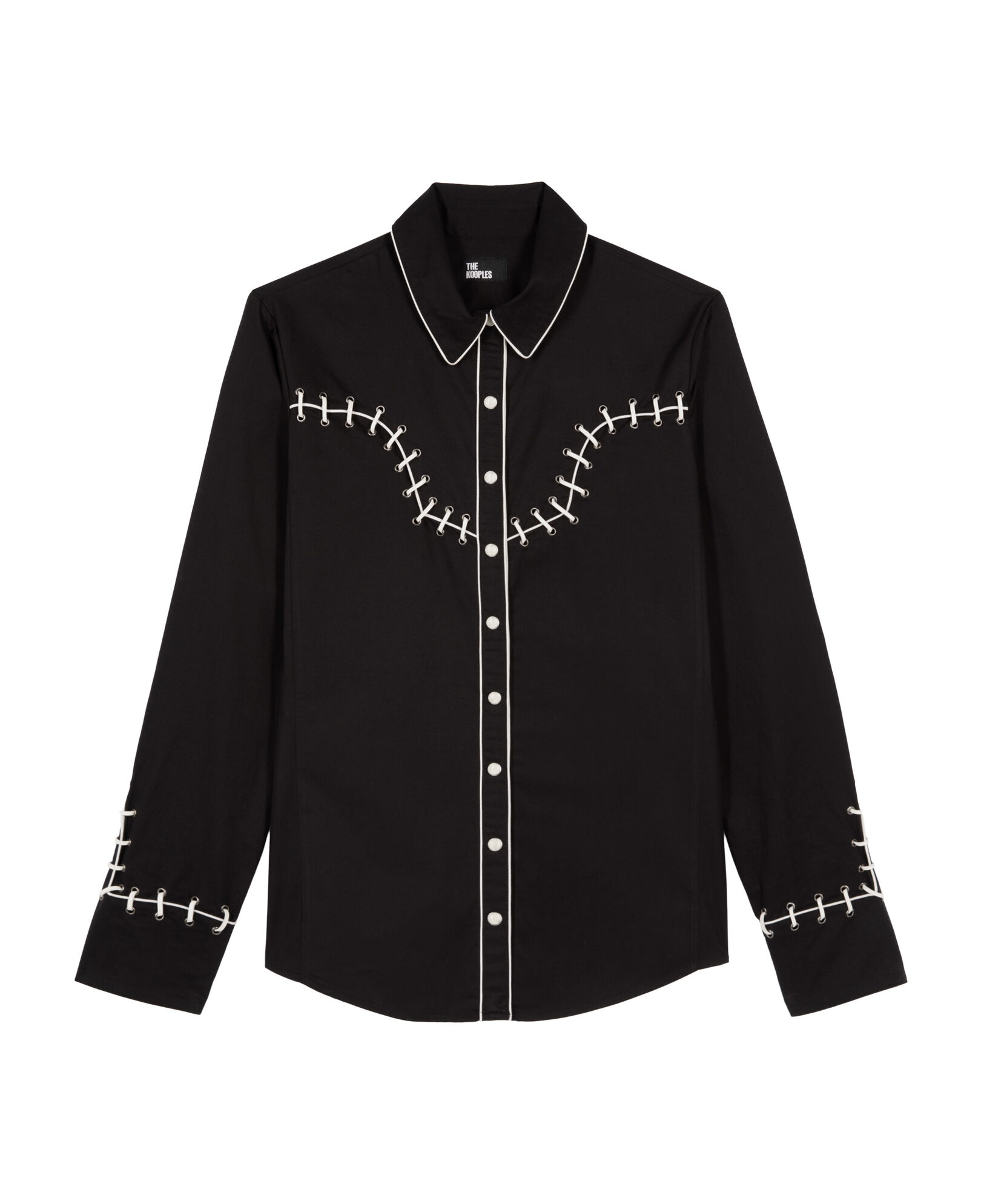 The Kooples FEMME BLACK chemise avec broderies noire