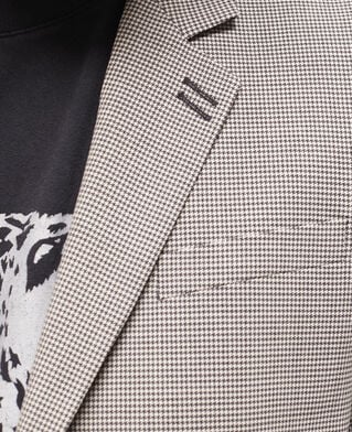 The Kooples H ECRU BLACK gray patterned wool suit jacket