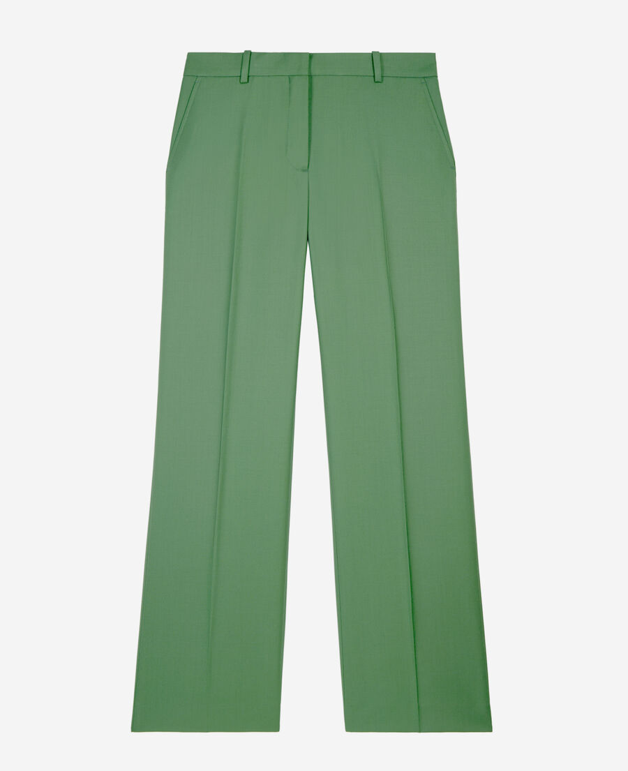 The Kooples MUJER LIGHT KAKI pantalón traje verde lana