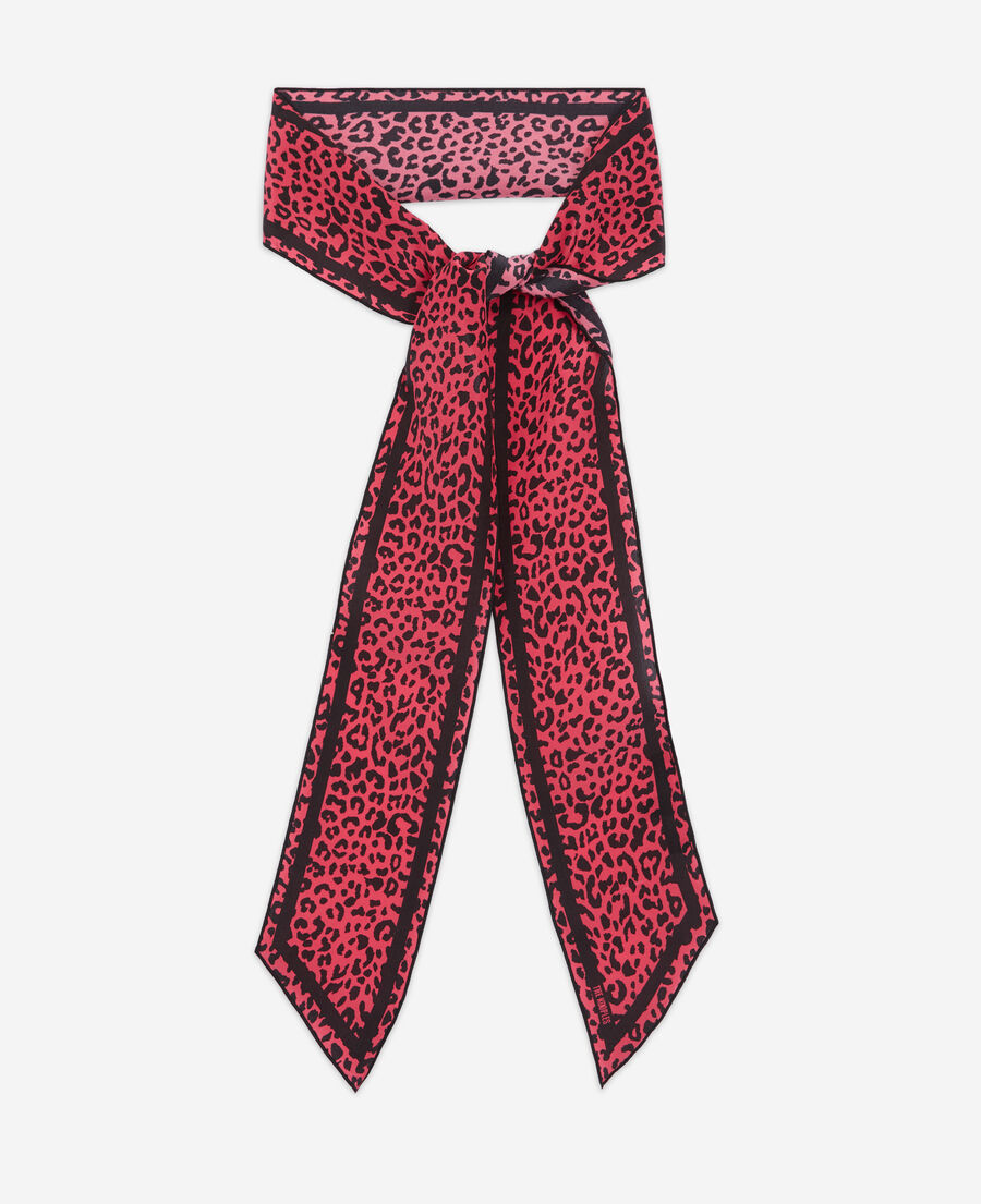 pink leopard print scarf