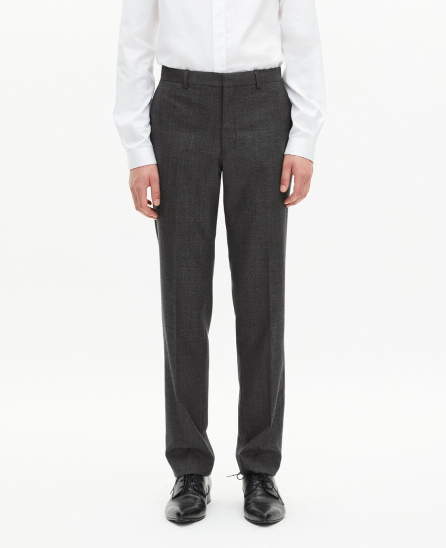 The Kooples HOMME GREY pantalon de costume droit gris
