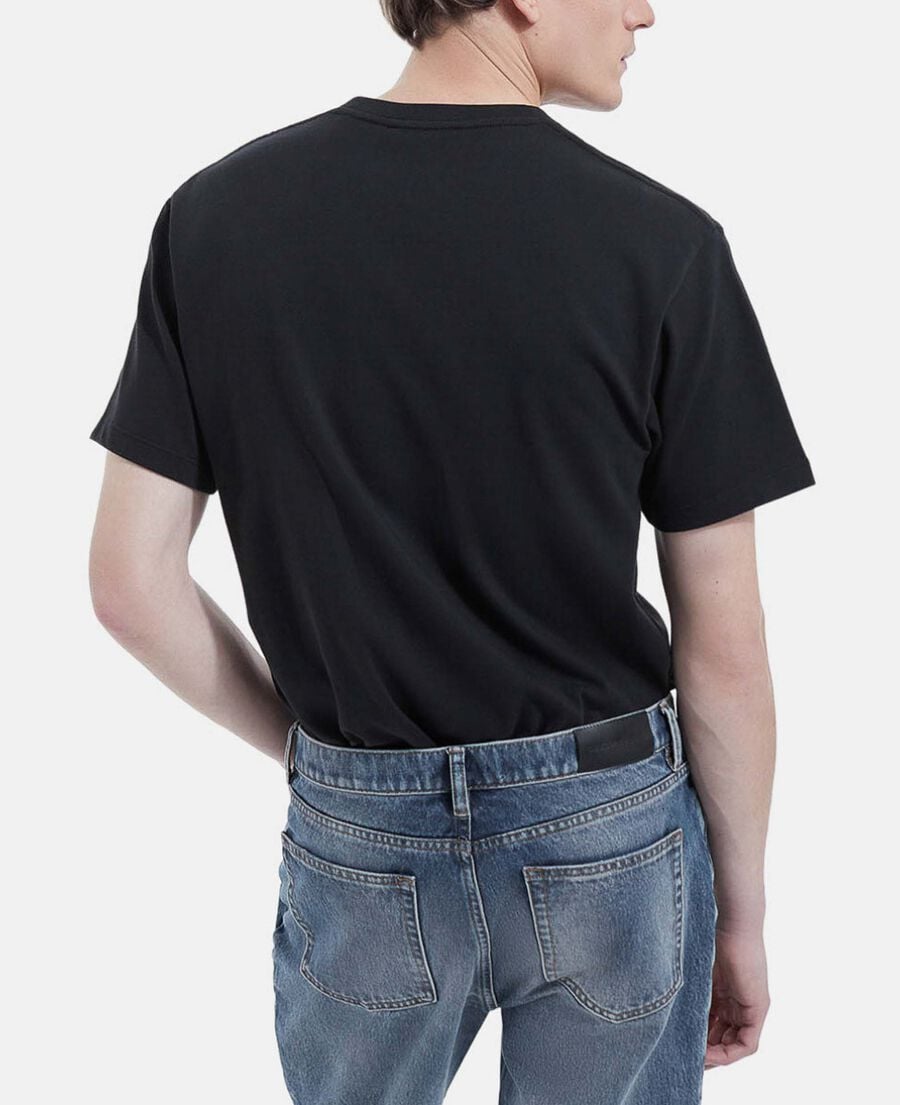 The Kooples H BLACK black cotton t-shirt with embroidery