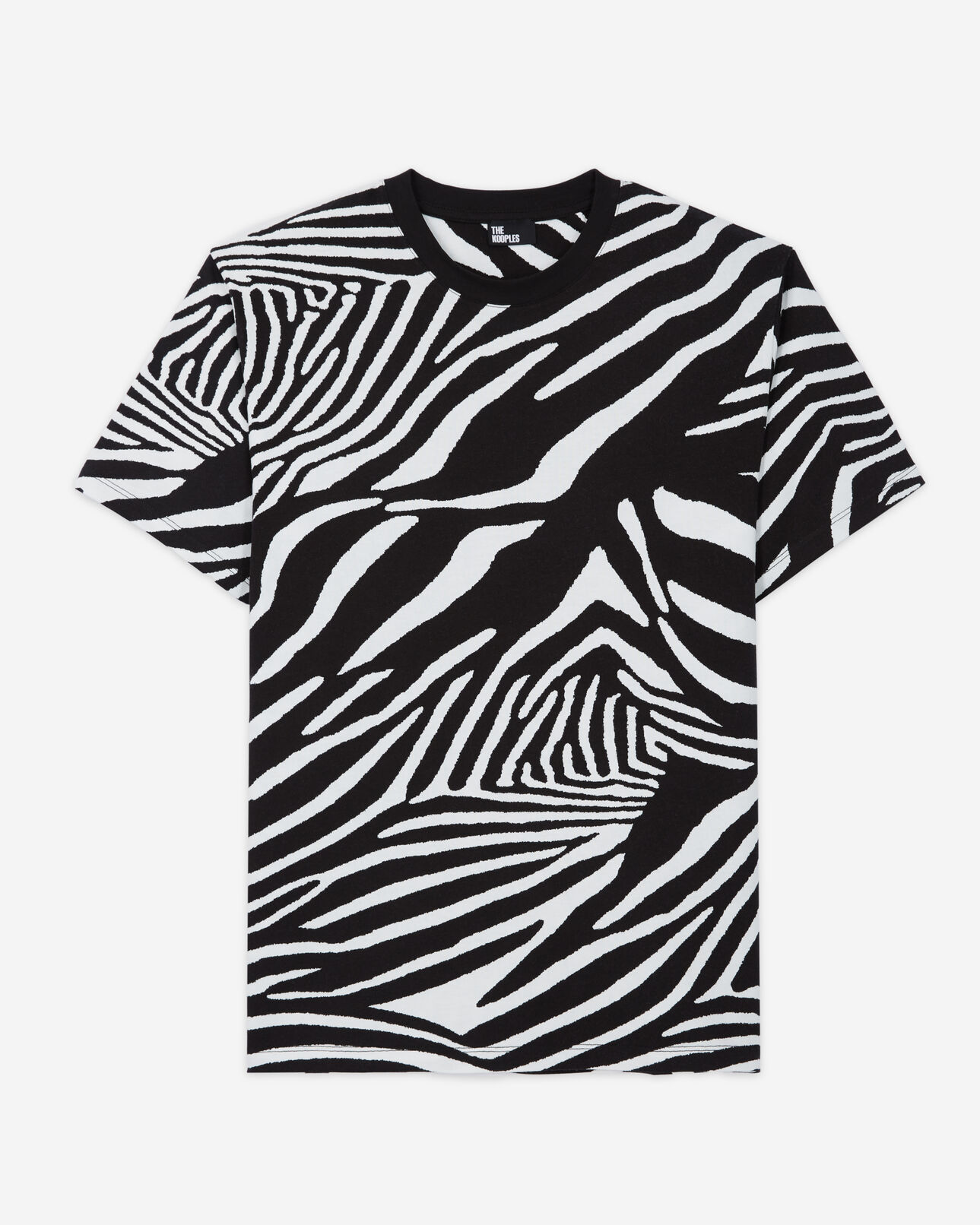 The Kooples MEN BLACK / WHITE men's zebra print t-shirt