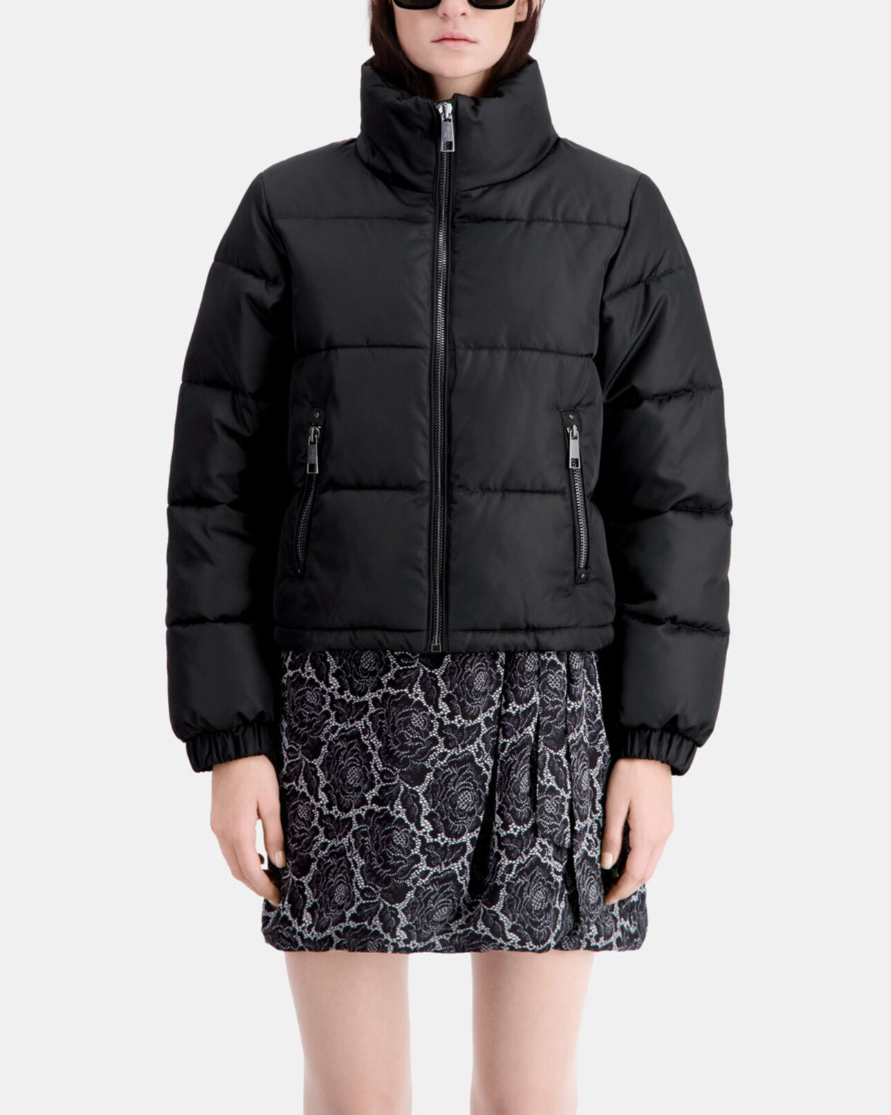 The Kooples DAMEN BLACK schwarze daunenjacke