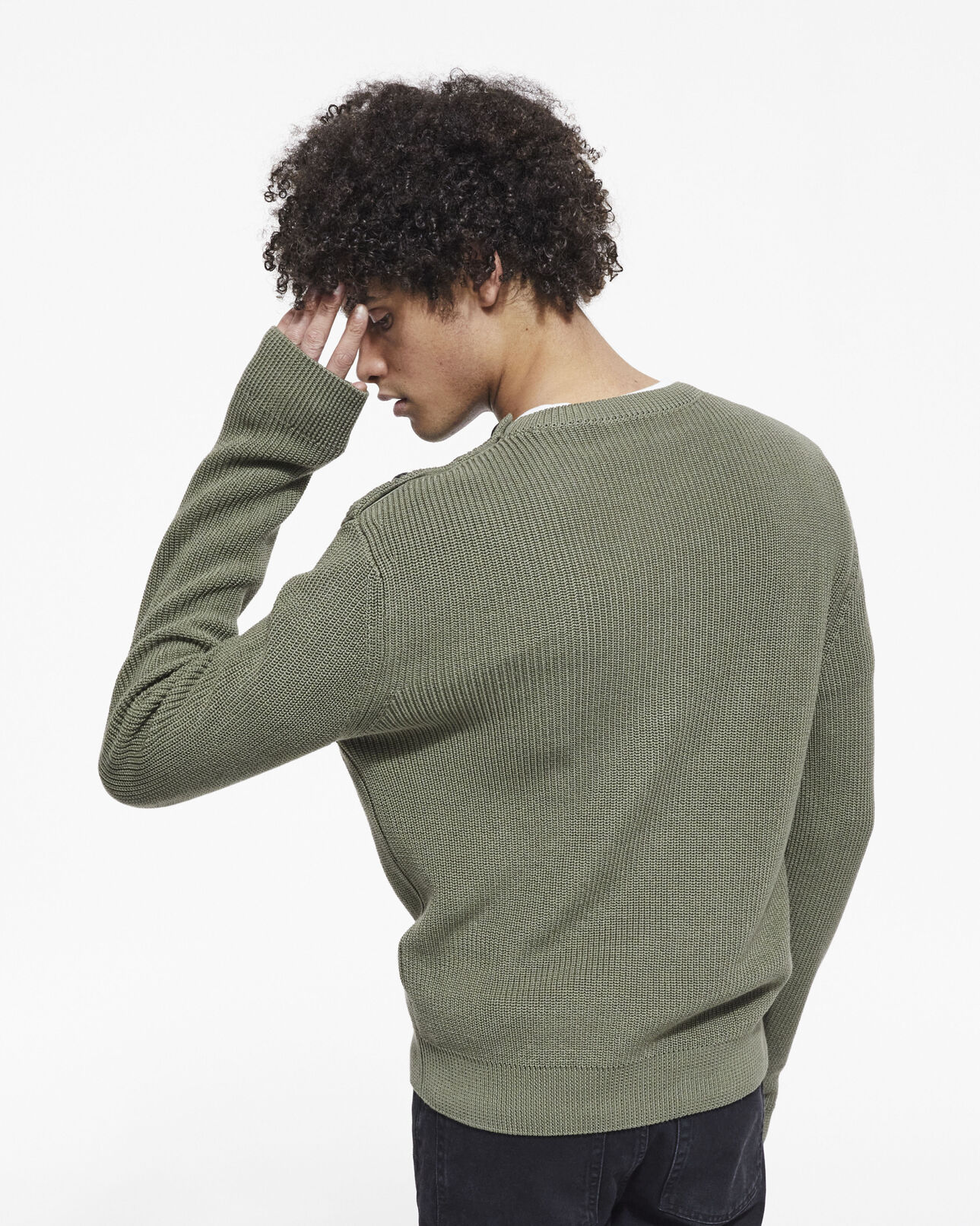 The Kooples MEN LICHEN khaki sweater