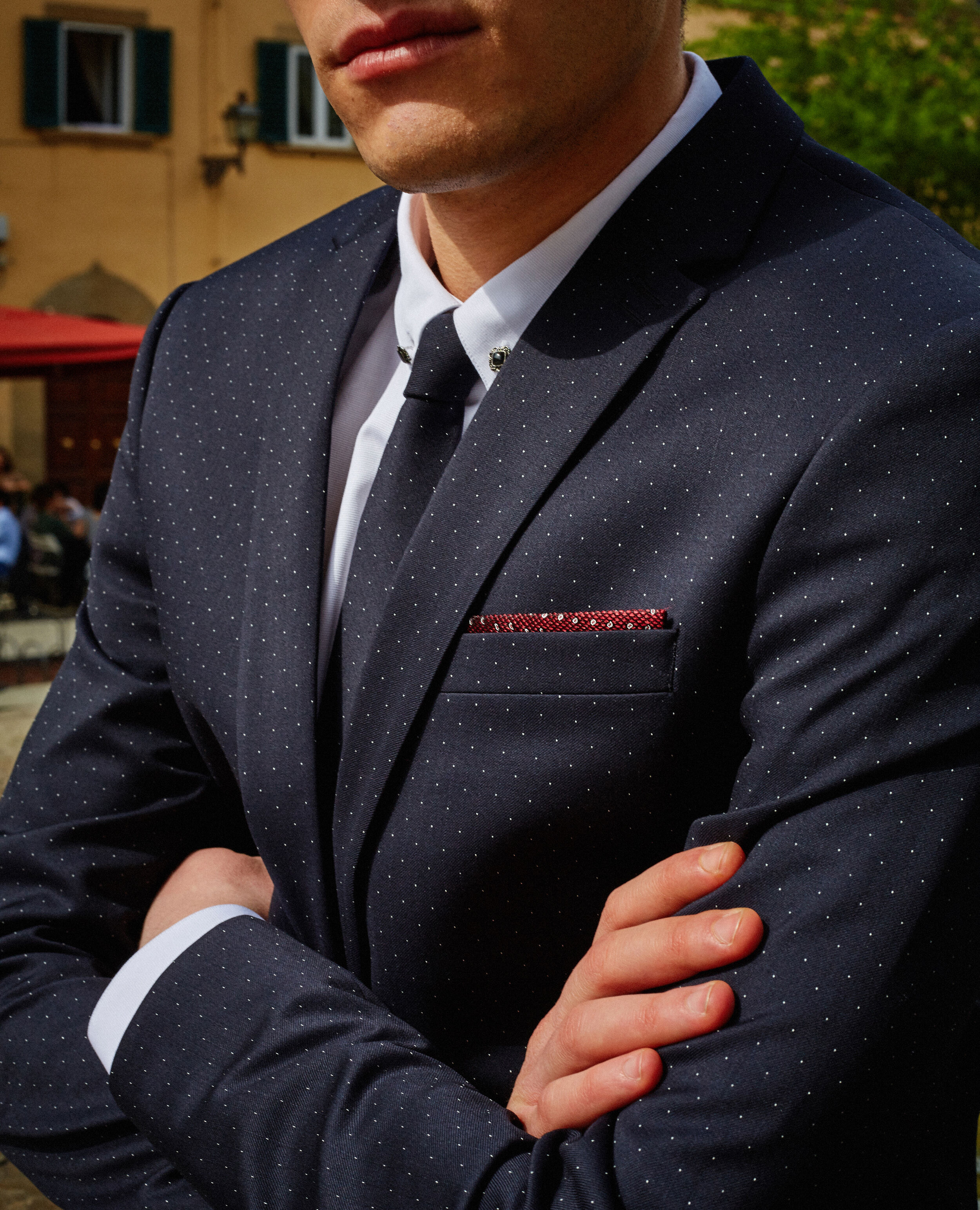 Polka dot on sale suit jacket