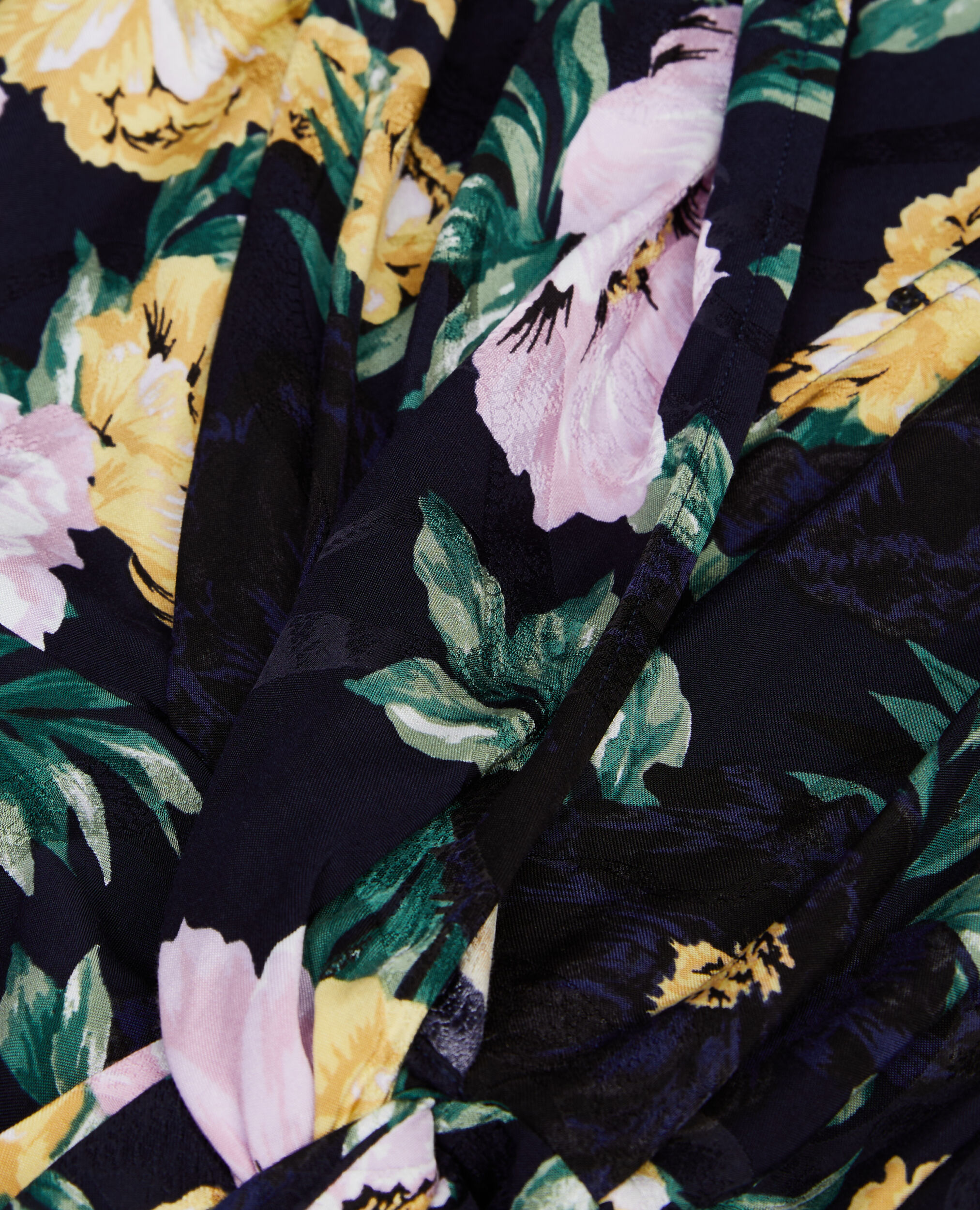 Short printed dress with draping, LIGHT PINK / DARK NAVY, hi-res image number null