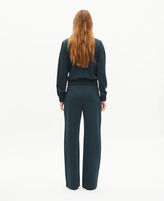 The Kooples WOMEN FOREST dark green zip-up sweatshirt