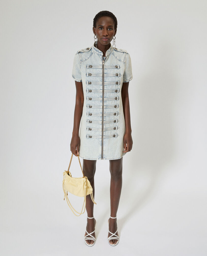 The Kooples F BABY BLUE blue denim short dress