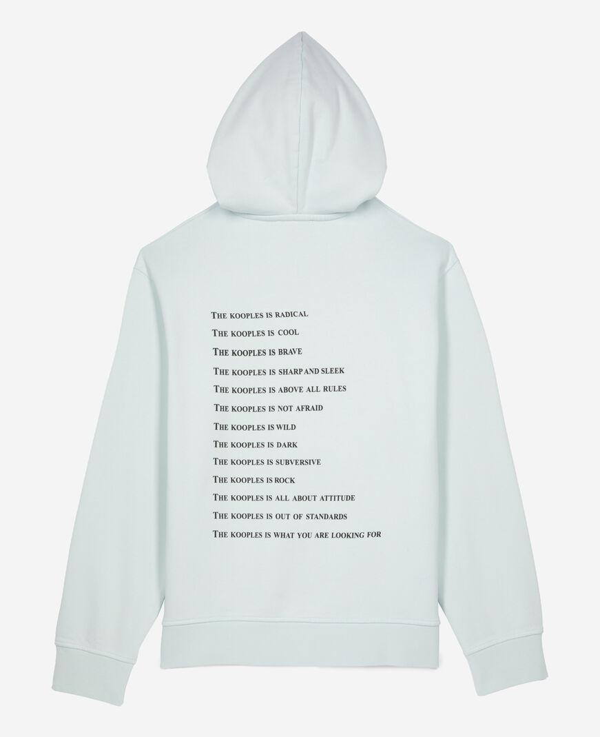 The Kooples WOMEN BABY BLUE what is hoodie light blue