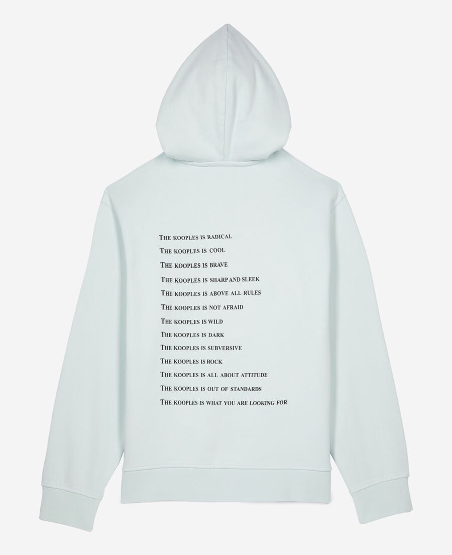The Kooples WOMEN BABY BLUE what is hoodie light blue