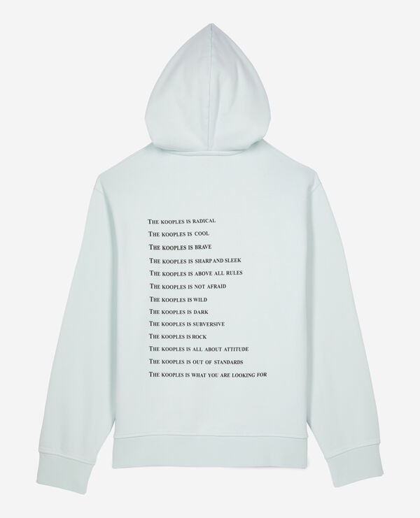 The Kooples FEMME BABY BLUE sweatshirt à capuche what is bleu clair
