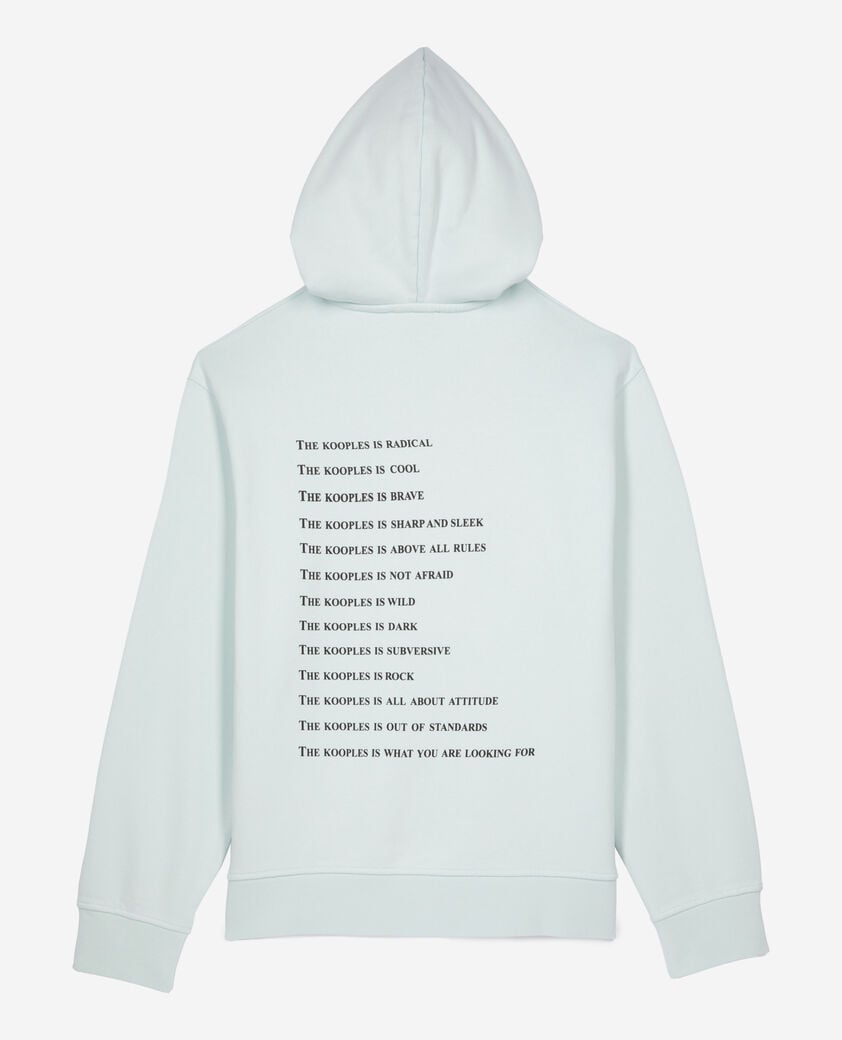 The Kooples FEMME BABY BLUE sweatshirt à capuche what is bleu clair