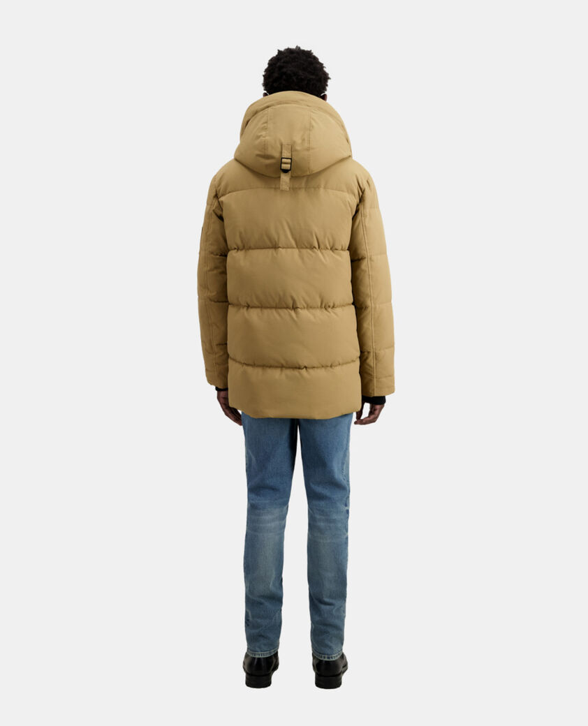 The Kooples HERREN CAMEL beiger parka mit kapuze