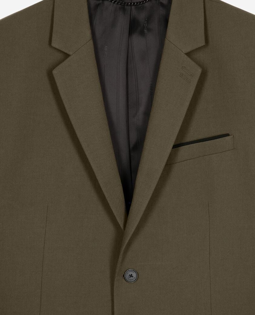 The Kooples HOMME KAKI veste de costume en coton - lin kaki