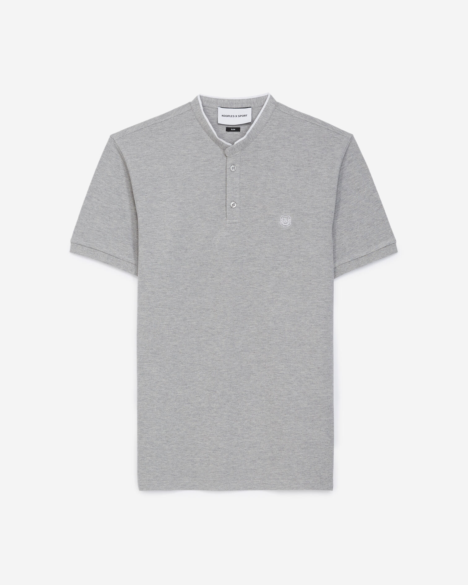 Poloshirt mit kurzen Ärmeln, LIGHT GREY MEL / WHITE, hi-res image number null