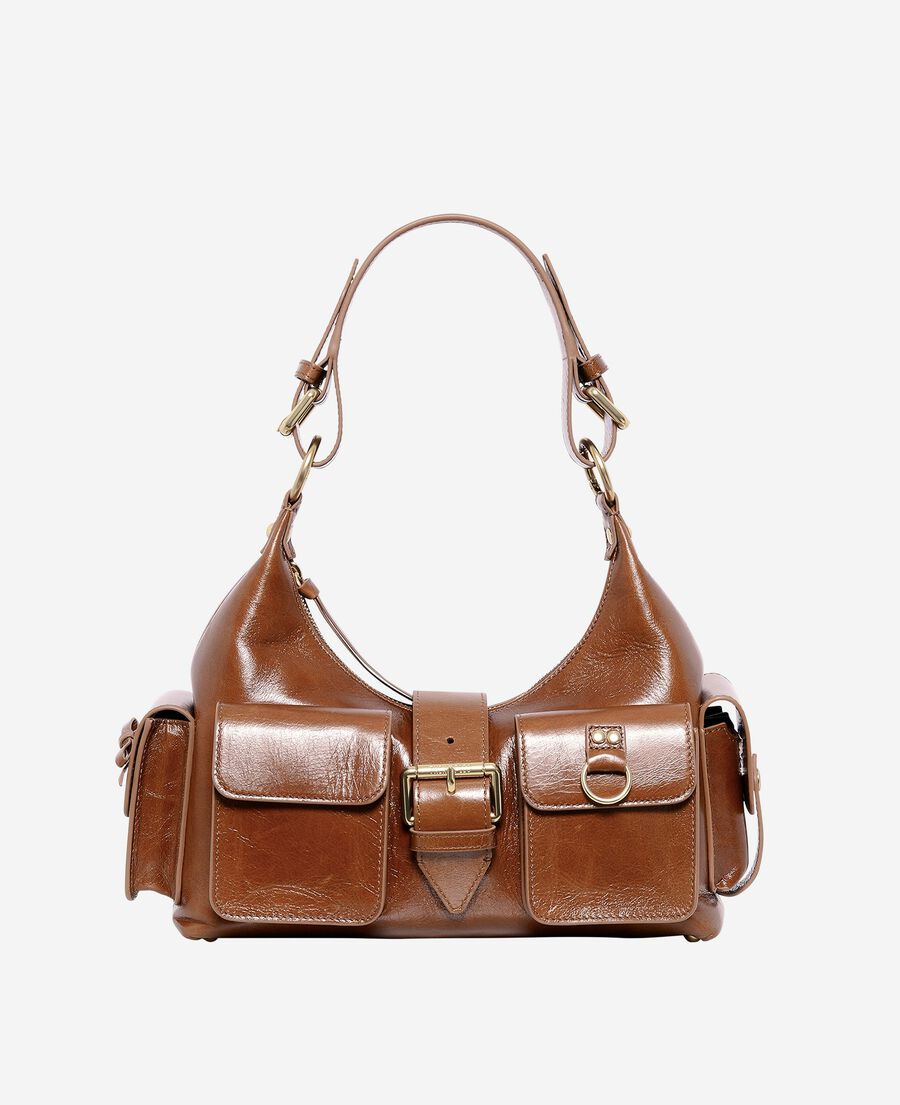The Kooples WOMEN BROWN brown leather amelia bag