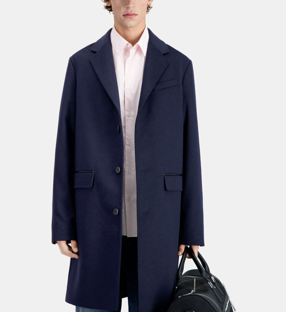 Navy cashmere coat sales ladies