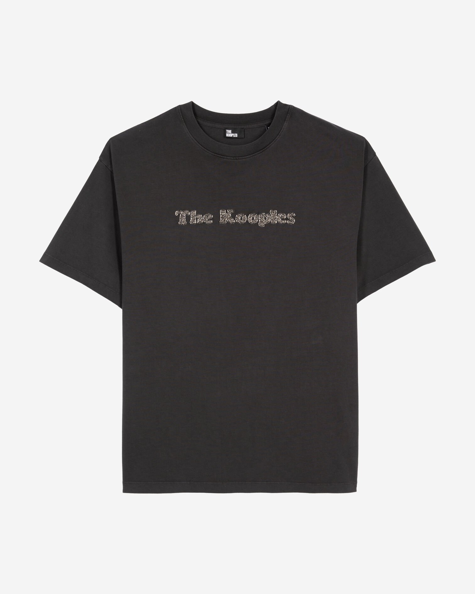 T-Shirt mit verwaschenem Logo schwarz, BLACK WASHED, hi-res image number null