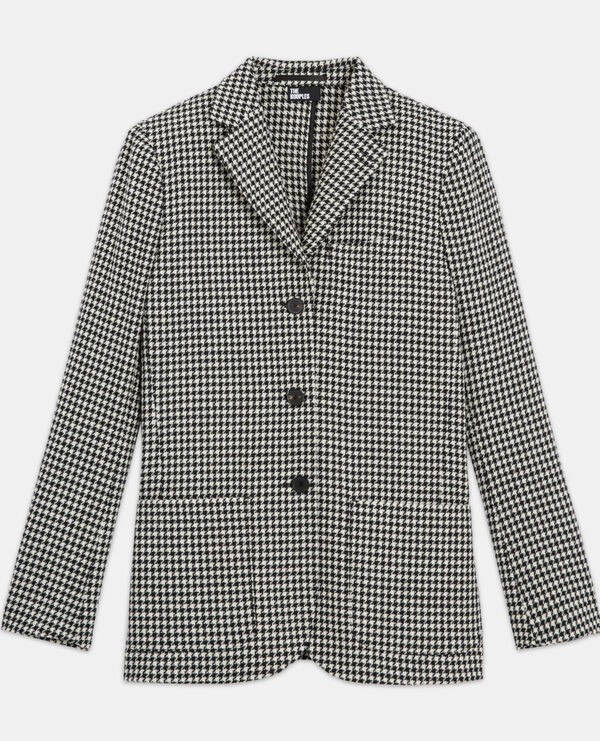 wolljacke mit print