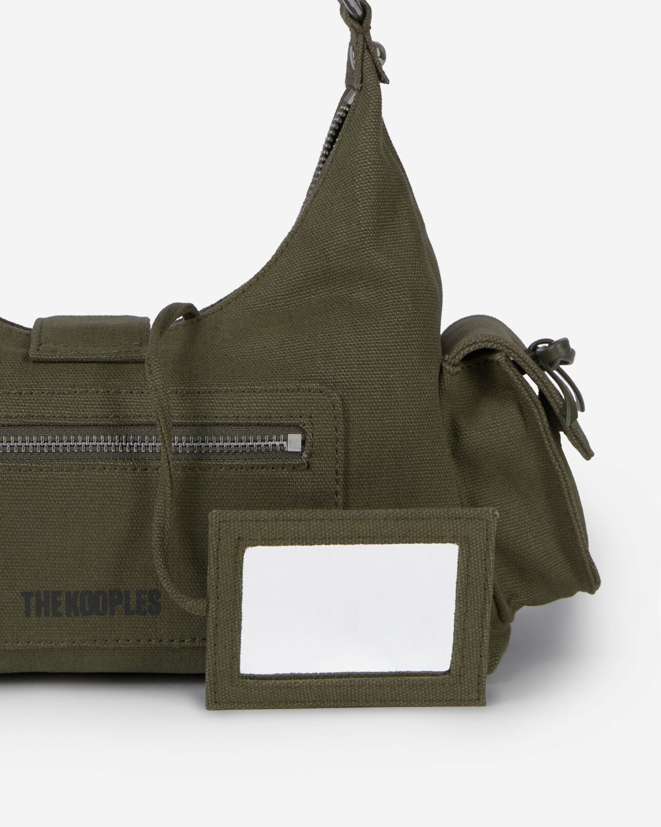 The Kooples DAMEN KAKI khakifarbene amelia tasche aus canvas