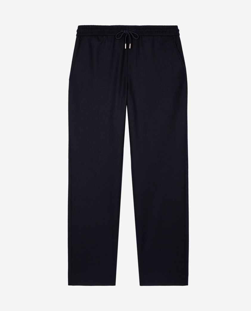 The Kooples HERREN NAVY weit geschnittene hose aus marineblauer wolle