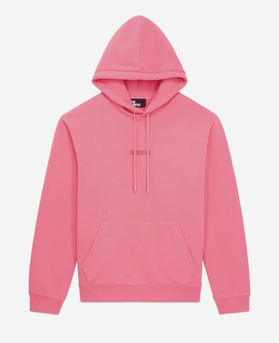 Sudadera capucha rosa logotipo para hombre