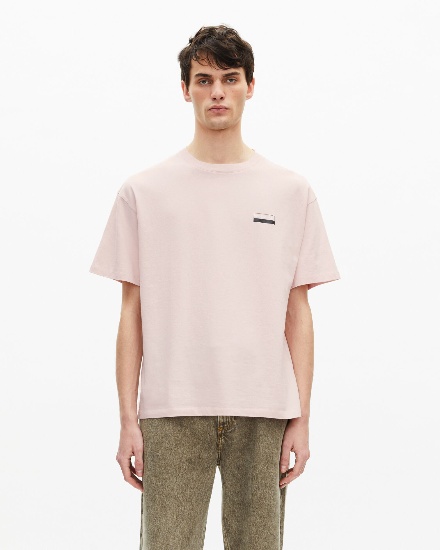 Pink screen print T-shirt, LILA, hi-res image number null