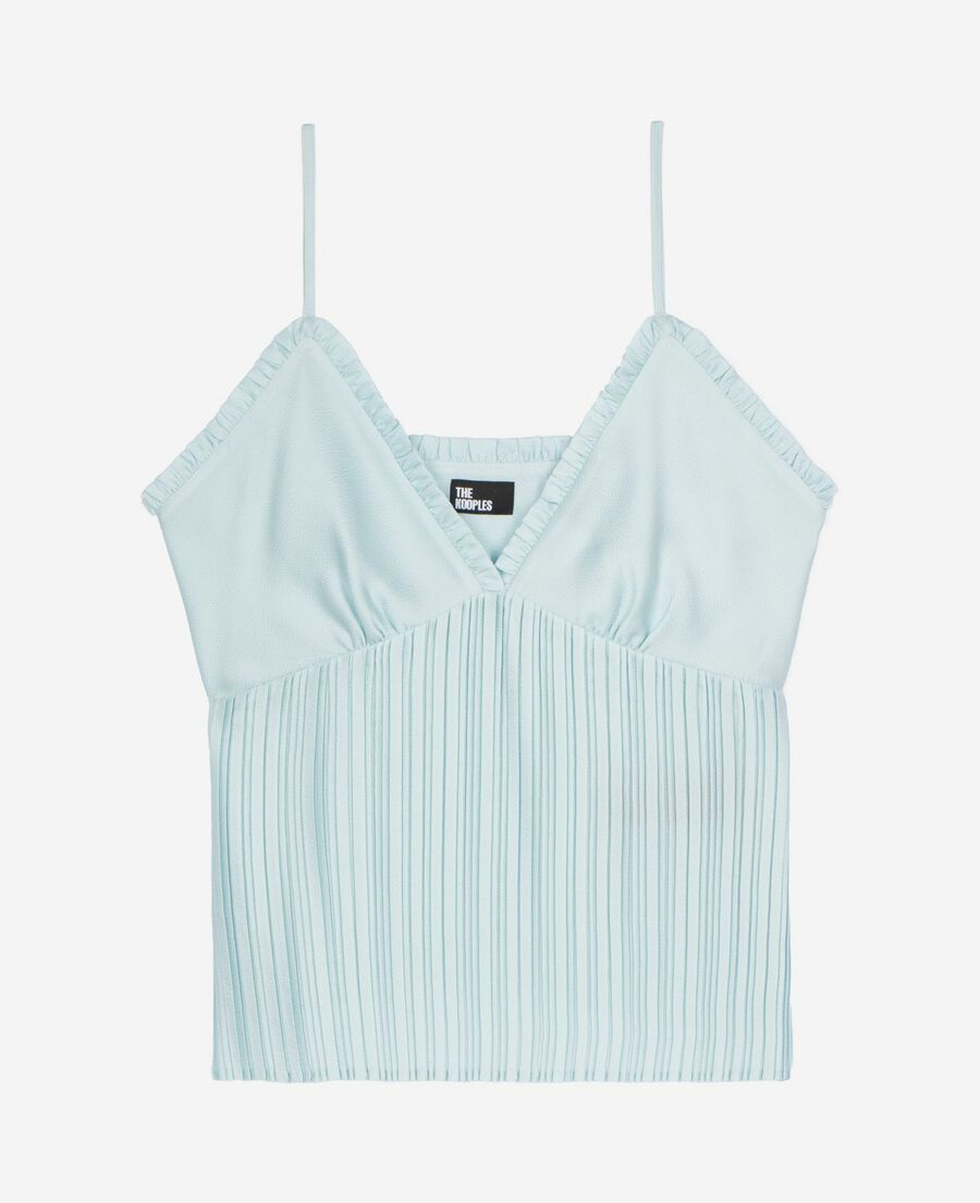 The Kooples MUJER BABY BLUE camisola plisada azul