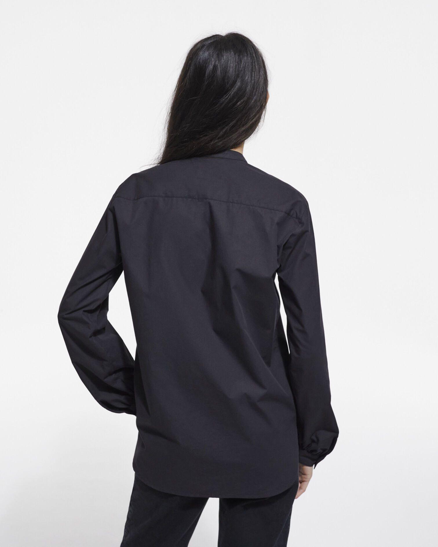 Chemise brodée noire, BLACK, hi-res image number null