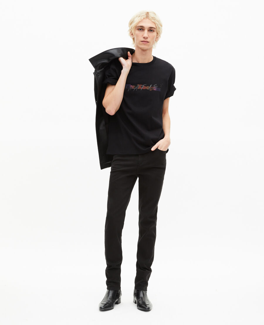 The Kooples H BLACK t-shirt with multicolored black logo