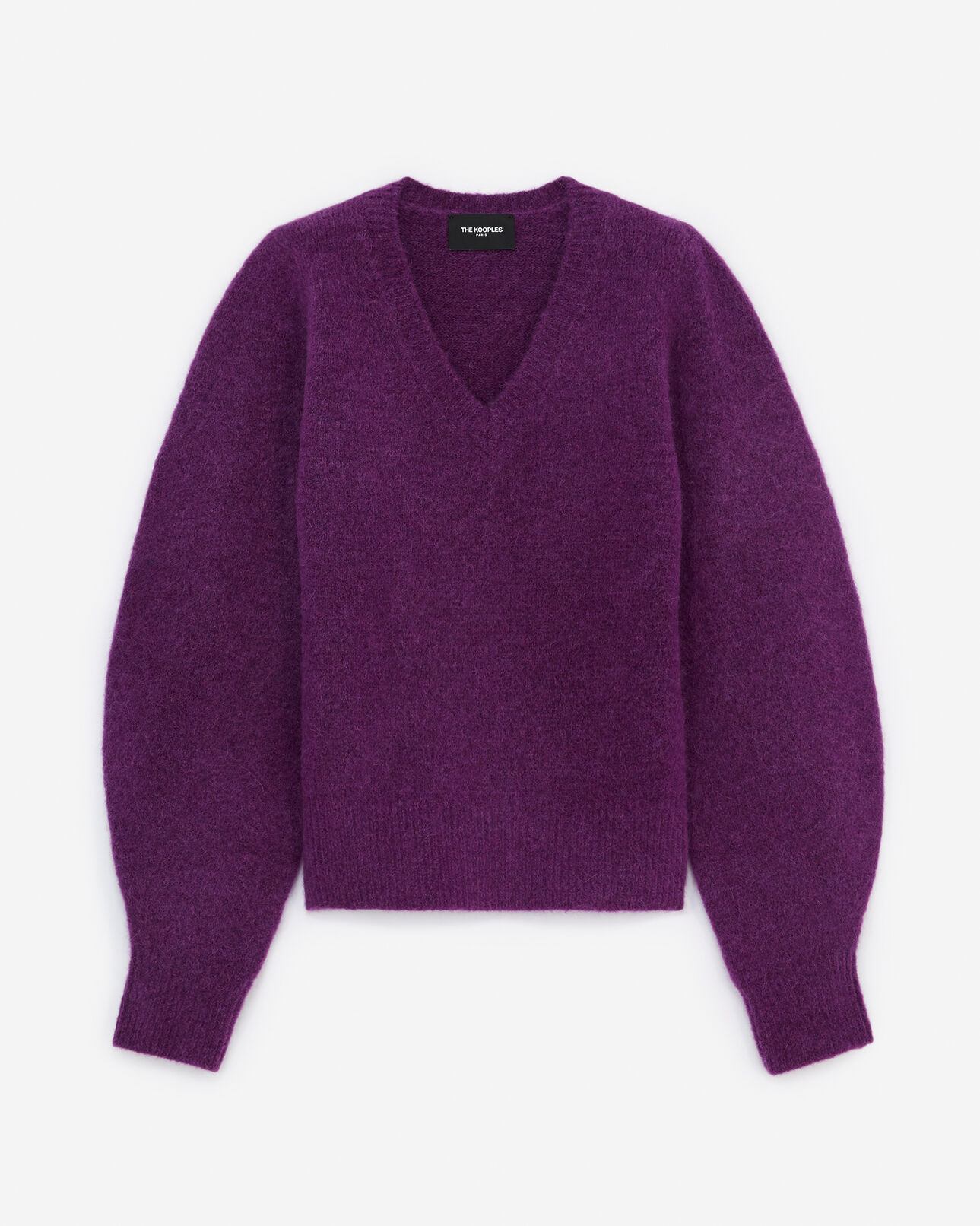 The Kooples WOMEN PURPLE purple v-neck sweater with loose sleeves