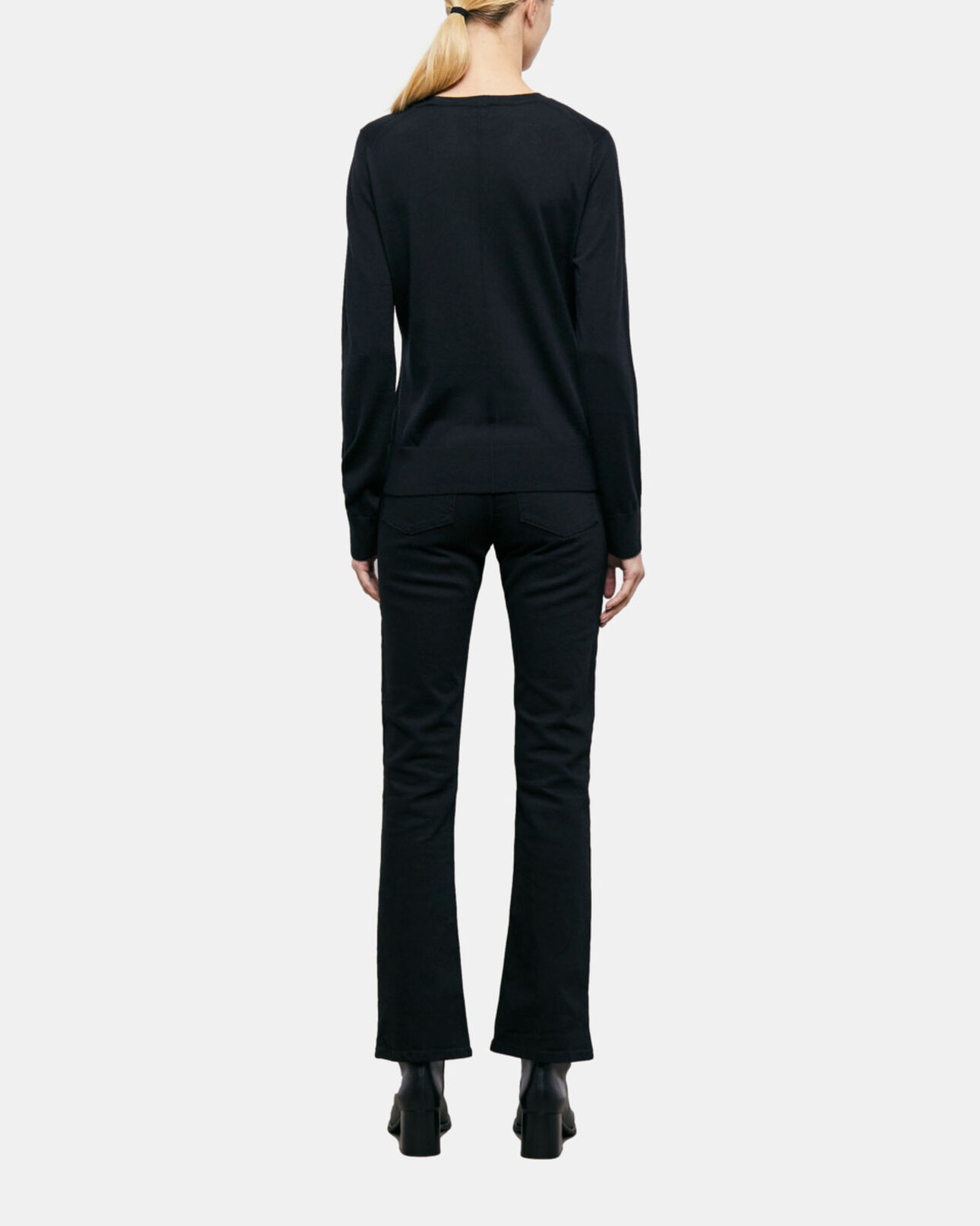 The Kooples FEMME BLACK pull fin mérinos noir