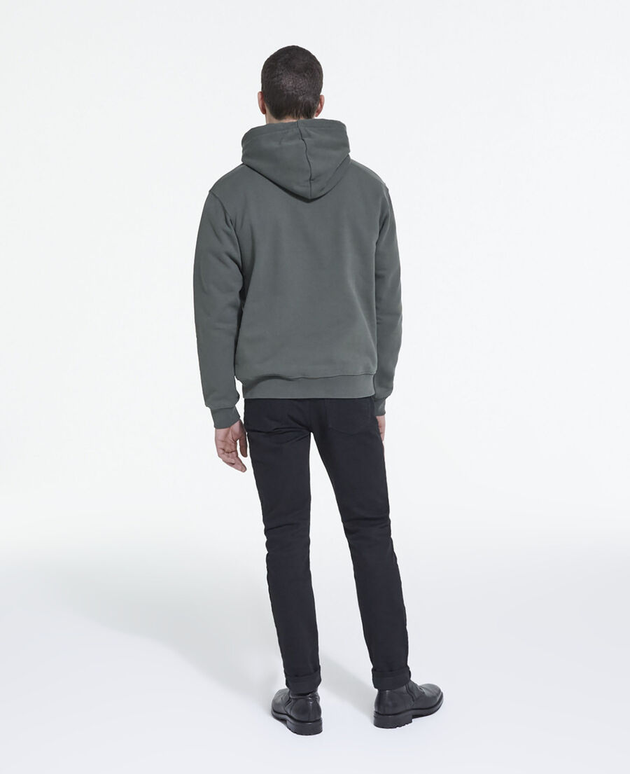 green sweatshirt