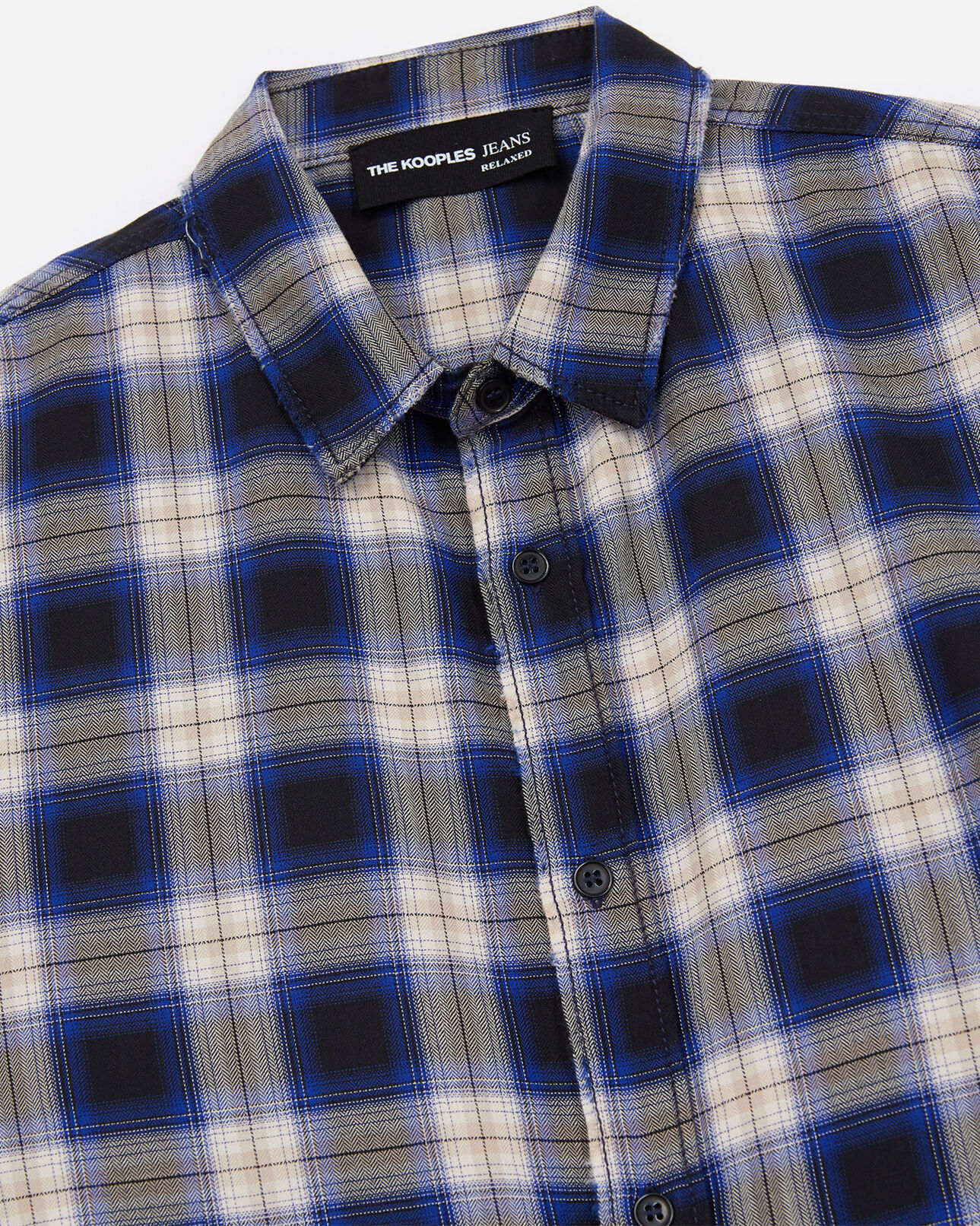 The Kooples MEN BLUE plaid shirt