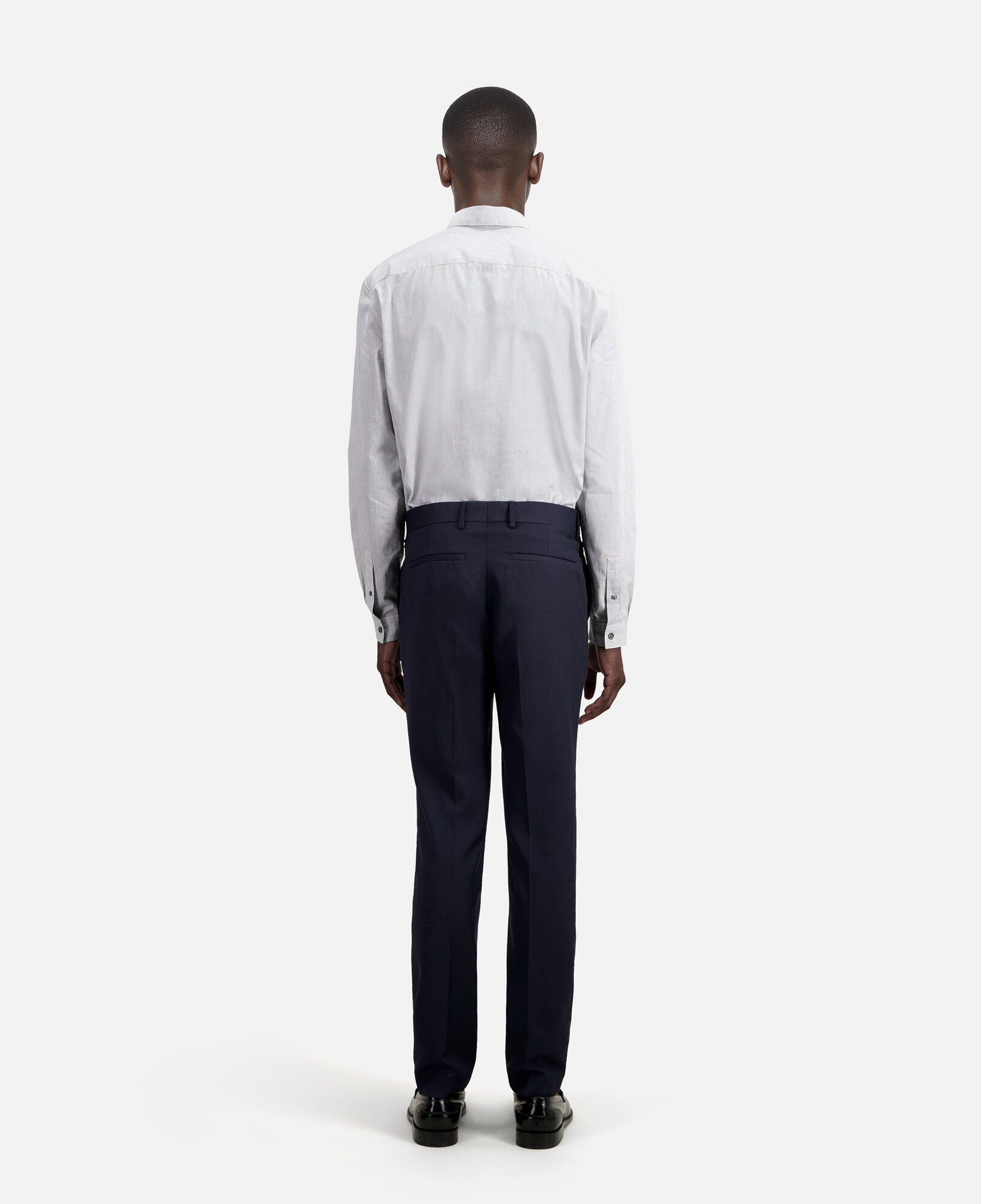 The Kooples MEN DARK NAVY navy blue wool suit pants slim fit