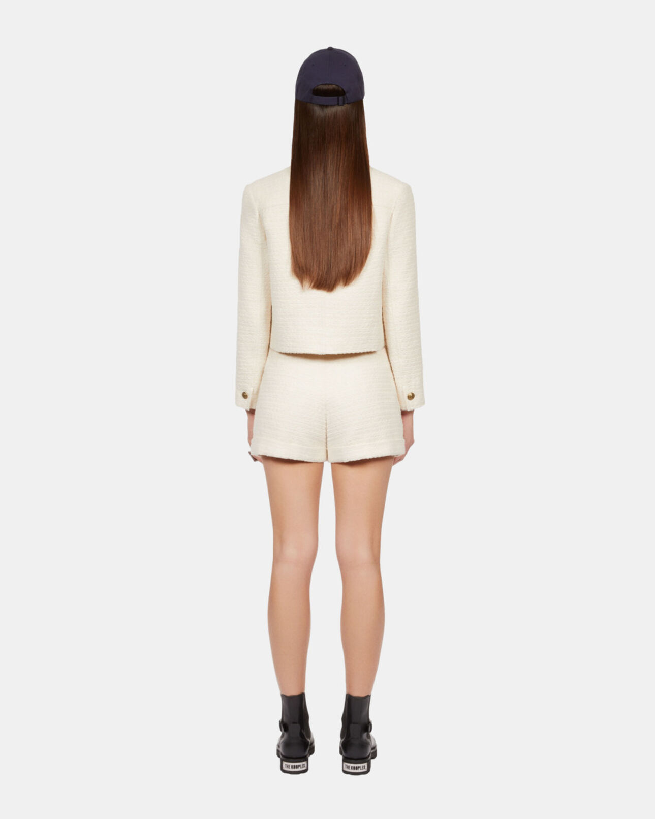 The Kooples WOMEN ECRU ecru tweed jacket